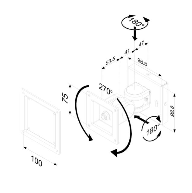 Стойка Neomounts by NewStar Flat Screen Wall Mount (1 pivot & tiltable)