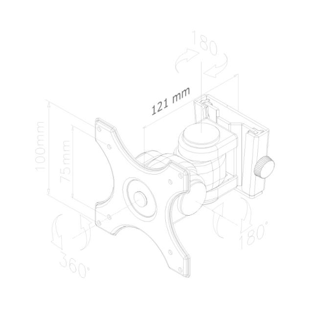 Стойка Neomounts by NewStar Flat Screen Wall Mount (2 pivots & tiltable)