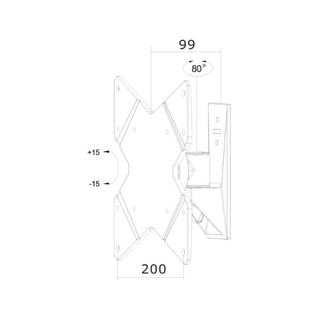 Стойка Neomounts by NewStar Flat Screen Wall Mount (1 pivot & tiltable)