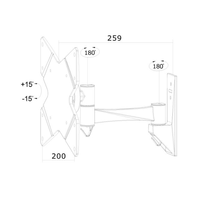Стойка Neomounts by NewStar Flat Screen Wall Mount (2 pivots & tiltable)