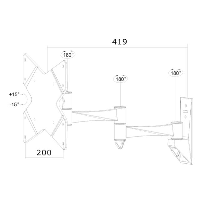 Стойка Neomounts by NewStar Flat Screen Wall Mount (3 pivots & tiltable)
