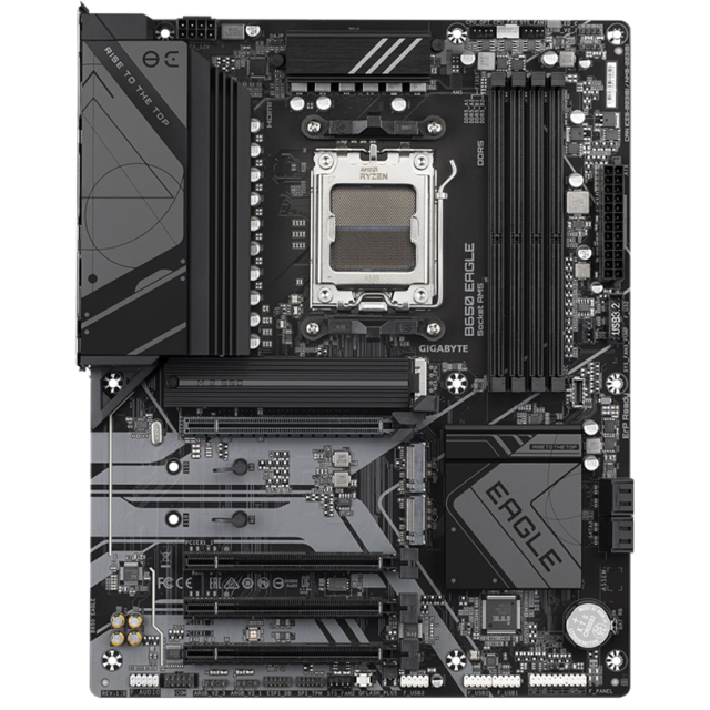 Дънна платка Gigabyte B650 Eagle, B650, AM5, DDR5, PCI-E 4.0, 3x M.2, 4x SATA 6Gb/s, HDMI, DP, ATX