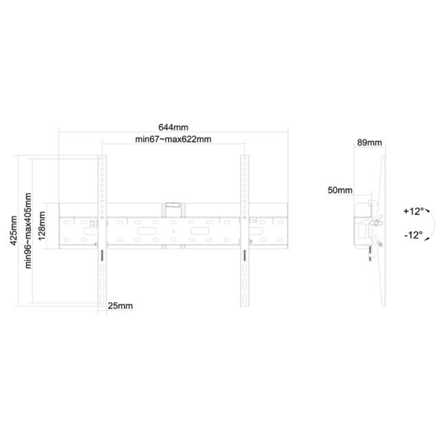 Стойка Neomounts by NewStar Flat Screen Wall Mount (tiltable) Incl. storage for Mediaplayer/Mini PC