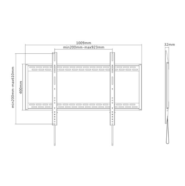 Стойка Neomounts by NewStar Flat Screen Wall Mount - ideal for Large Format Displays (fixed) - 125KG