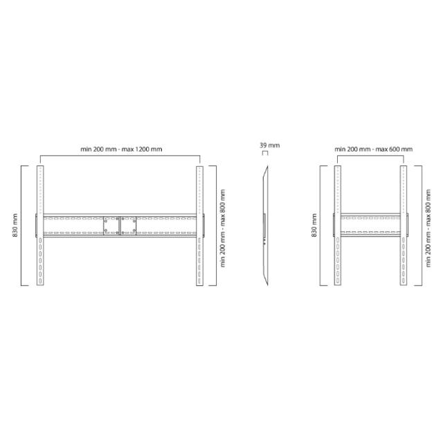 Стойка Neomounts by NewStar Flat Screen Wall Mount - ideal for Large Format Displays (fixed) - 150 KG