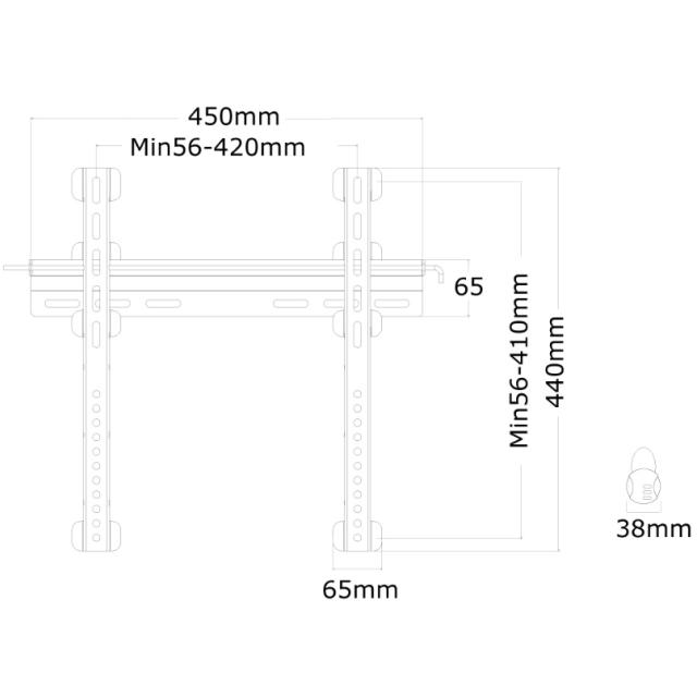 Стойка Neomounts by NewStar Flat Screen Wall Mount (fixed, ultrathin)