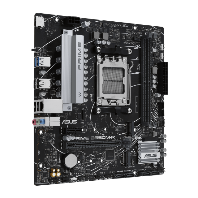 Дънна платка ASUS PRIME B650M-R, AM5, 2xDDR5, 2 x M.2, 4 x SATA 6Gb/s, HDMI, mATX