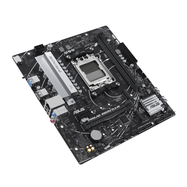 Дънна платка ASUS PRIME B650M-R, AM5, 2xDDR5, 2 x M.2, 4 x SATA 6Gb/s, HDMI, mATX