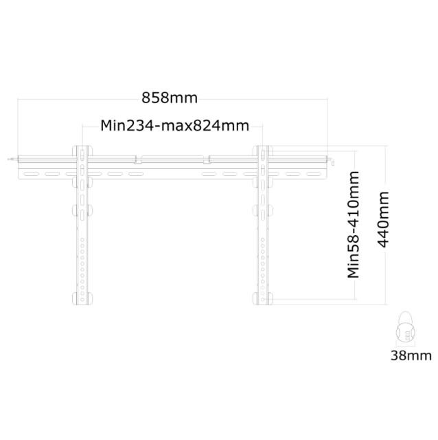 Стойка Neomounts by NewStar Flat Screen Wall Mount (fixed, ultrathin)