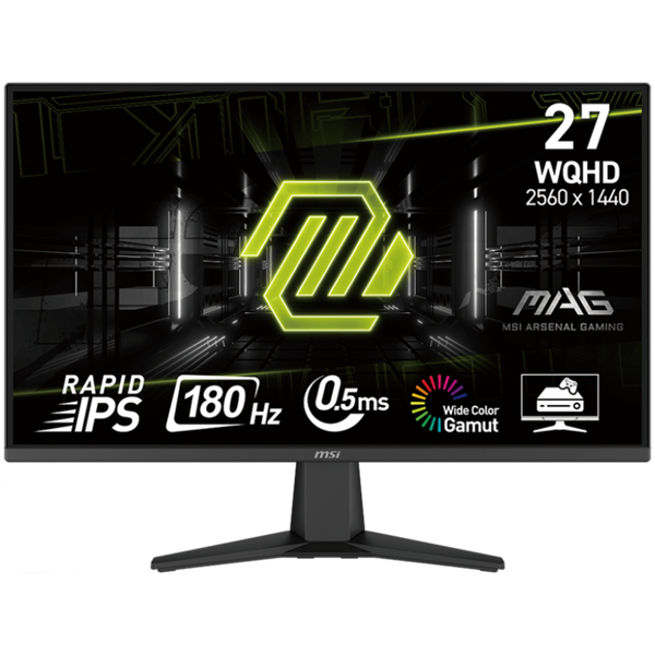 Монитор MSI MAG 275QF, 27" (68.58cm) IPS Anti-glare, 180Hz, WQHD, 0.5ms, 300cd/m2, HDMI, DP