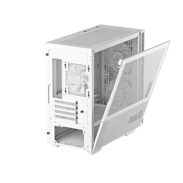 Кутия DeepCool CH360 DIGITAL WH, Mini Tower, 1x USB 3.0, 1x USB 3.1 Type-C, 1x HD Audio, microATX / Mini-ITX