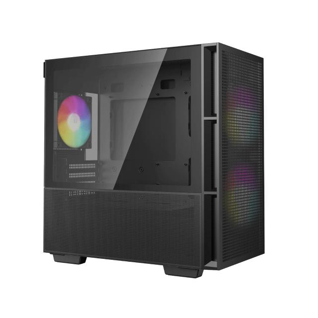 Кутия DeepCool CH360 Black, Middle Tower, 1x USB 3.0, 1x USB 3.1 Type-C, 1x HD Audio, microATX / Mini-ITX