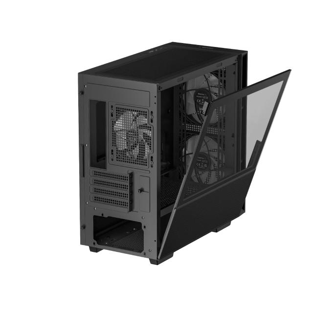 Кутия DeepCool CH360 Black, Middle Tower, 1x USB 3.0, 1x USB 3.1 Type-C, 1x HD Audio, microATX / Mini-ITX