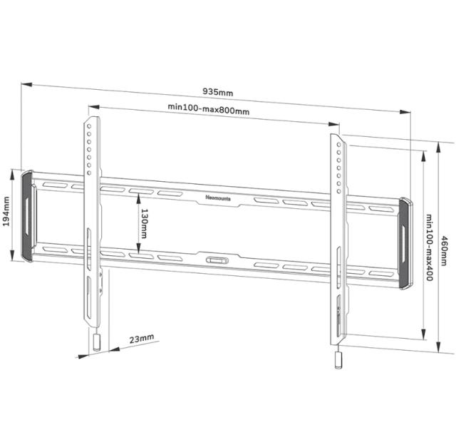 Стойка Neomounts by NewStar Screen Wall Mount (fixed, ultra thin, VESA 800x400)