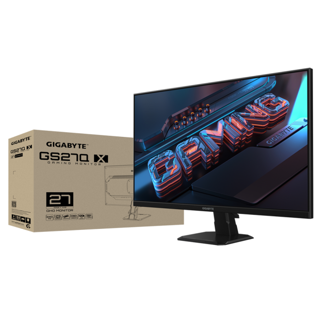 Монитор Gigabyte GS27Q X, 27.0" (68.58 cm) SS IPS QHD, 240Hz, 1ms, 300 cd/m2, HDMI, DP