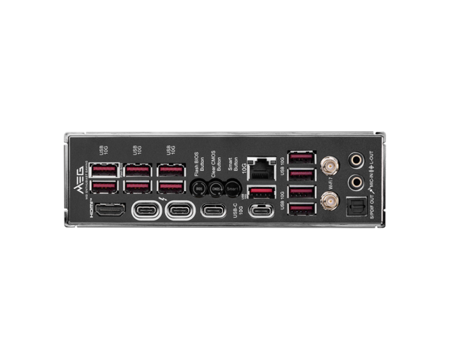 Дънна платка MSI MEG Z890 ACE, LGA1851, 4x DDR5, PCIe 5.0, 5x M.2 NVMe, 4x SATA 6G, HDMI, 2x Type-C DisplayPort, Wi-Fi 7, ATX