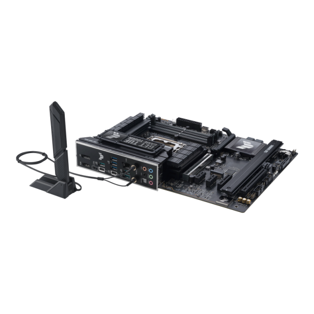 Дънна платка ASUS TUF GAMING Z890-PLUS WIFI, LGA1851, 4x DDR5, PCIe 5.0, 4x M.2 NVMe, 4x SATA 6G, 1x HDMI, 1x DisplayPort, Wi-Fi 7, ATX