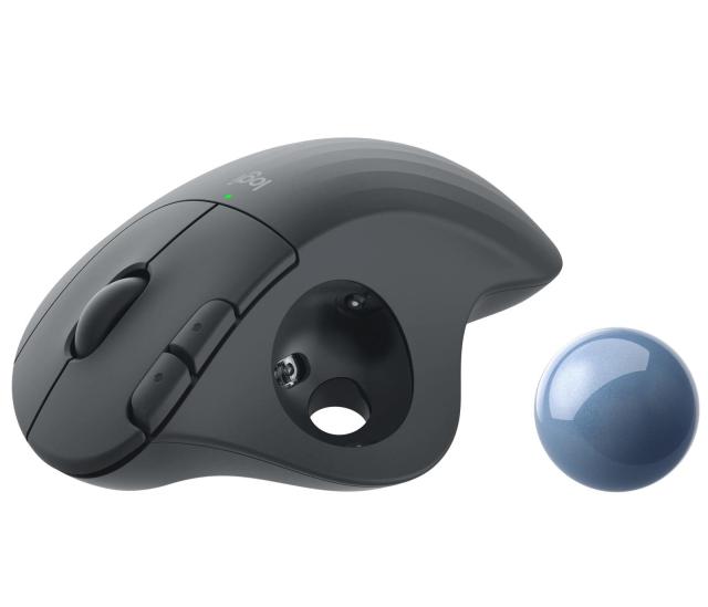 Мишка LOGITECH ERGO M575, оптична, 400 dpi, Bluetooth/Wireless, Trackball, Graphite