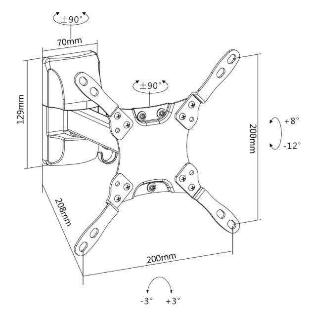 Стойка Neomounts Select Flat Screen Wall Mount (tilt & turn)
