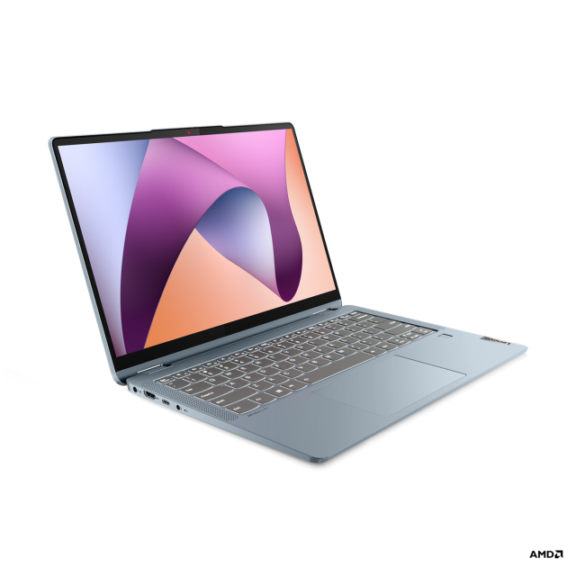 Лаптоп Lenovo IdeaPad Flex 5 14ABR8, AMD Ryzen 7 7730U 8C (2.0/4.5GHz, 16MB Cache), 14" (35.56 cm) WUXGA IPS 300nits Glossy Touch Display, AMD Radeon RX Vega 8, 16GB LPDDR4x, 512GB SSD, Windows 11 Home