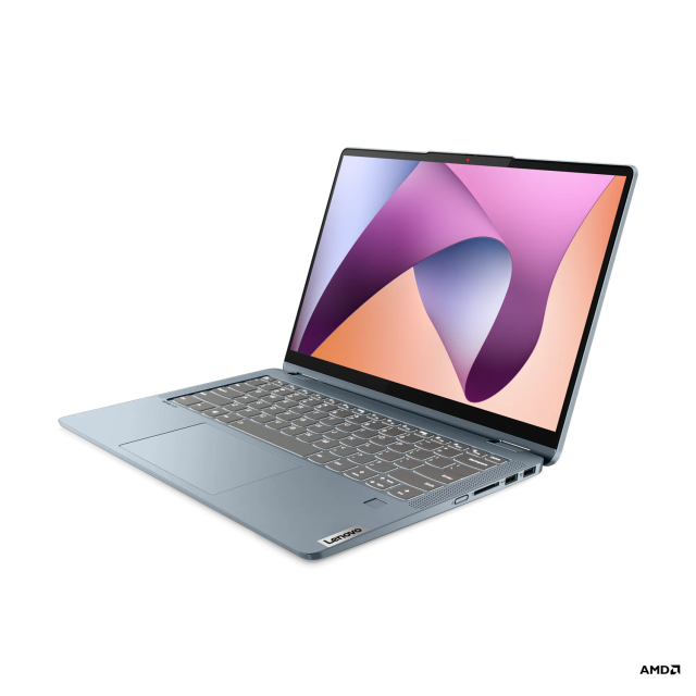 Лаптоп Lenovo IdeaPad Flex 5 14ABR8, AMD Ryzen 7 7730U 8C (2.0/4.5GHz, 16MB Cache), 14" (35.56 cm) WUXGA IPS 300nits Glossy Touch Display, AMD Radeon RX Vega 8, 16GB LPDDR4x, 512GB SSD, Windows 11 Home