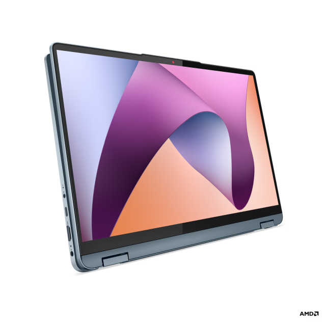 Лаптоп Lenovo IdeaPad Flex 5 14ABR8, AMD Ryzen 7 7730U 8C (2.0/4.5GHz, 16MB Cache), 14" (35.56 cm) WUXGA IPS 300nits Glossy Touch Display, AMD Radeon RX Vega 8, 16GB LPDDR4x, 512GB SSD, Windows 11 Home