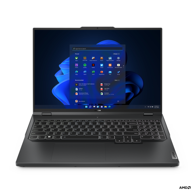 Лаптоп Lenovo Legion Pro 5 16ARX8,  AMD Ryzen 9 7945HX 16C (2.5/5.4GHz, 64MB Cache), 16" (40.64cm) WQXGA 240Hz Anti-Glare, NVIDIA GF RTX 4070 8GB, 32GB DDR5, 1TB SSD NVMe, Free DOS