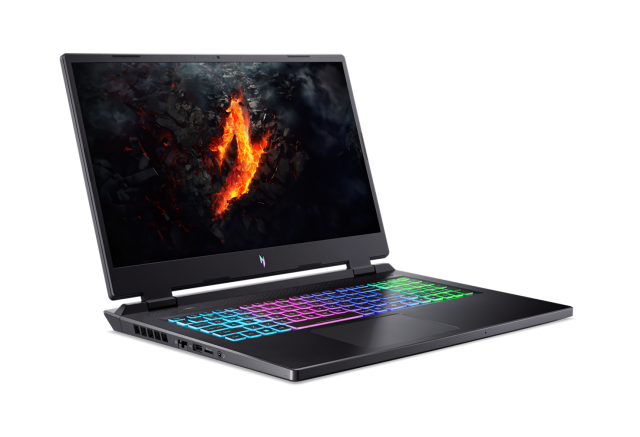 Лаптоп Acer Nitro 17 AN17-42-R8QC, AMD Ryzen 9 8945HS 8C (4.0/5.2 GHz, 16MB Cache), 17.3" (43.94cm) QHD IPS 240Hz Anti-Glare Display, NVIDIA GF RTX 4070 8GB, 16GB DDR5, 1TB SSD, HDMI, Free DOS