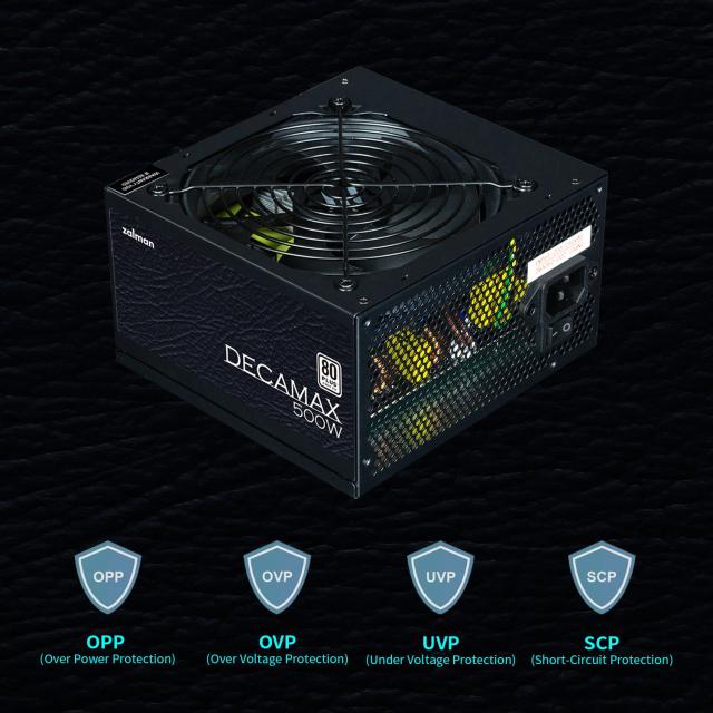 Захранване Zalman Decamax, 500W, Active PFC, 80 Plus