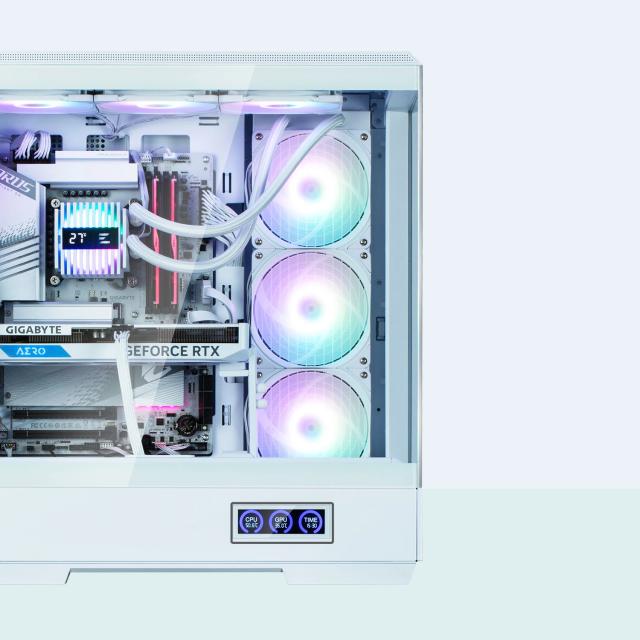 Кутия Zalman P50 DS White, Middle Tower, Tempered Glass, 1 x USB 3.1 Type-C, 2 x USB 3.0, HD Audio x 1, ATX / mATX / Mini-ITX