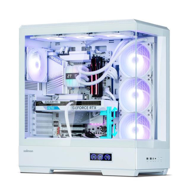 Кутия Zalman P50 DS White, Middle Tower, Tempered Glass, 1 x USB 3.1 Type-C, 2 x USB 3.0, HD Audio x 1, ATX / mATX / Mini-ITX