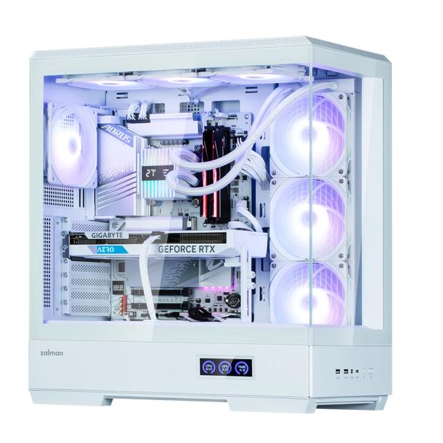 Кутия Zalman P50 DS White, Middle Tower, Tempered Glass, 1 x USB 3.1 Type-C, 2 x USB 3.0, HD Audio x 1, ATX / mATX / Mini-ITX