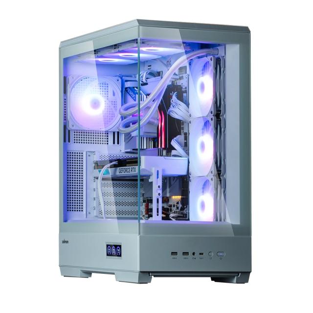 Кутия Zalman P50 DS White, Middle Tower, Tempered Glass, 1 x USB 3.1 Type-C, 2 x USB 3.0, HD Audio x 1, ATX / mATX / Mini-ITX