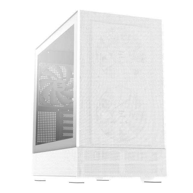 Кутия Zalman P30 AIR White, Mini Tower, Tempered Glass, 1 x USB 3.1 Type-C, 1 x USB 3.0, HD Audio x 1, mATX / Mini-ITX