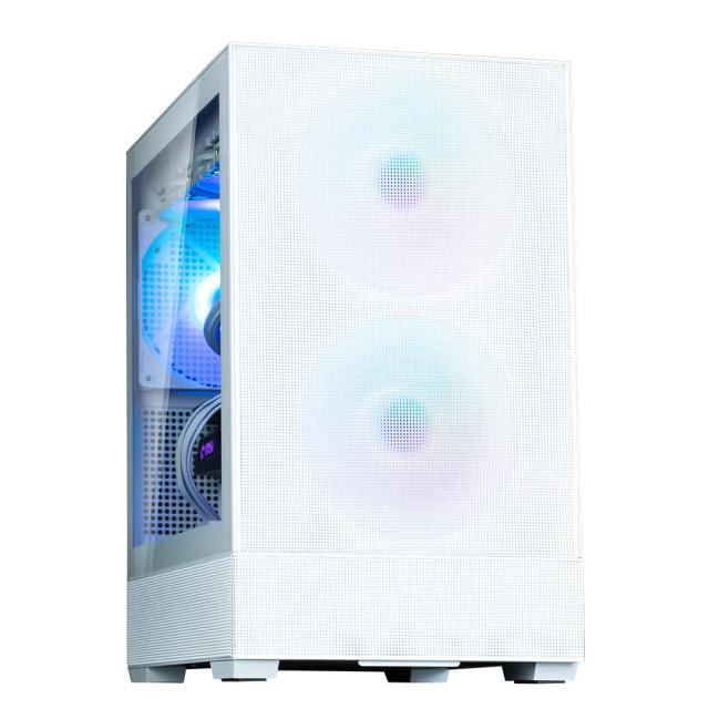 Кутия Zalman P30 AIR White, Mini Tower, Tempered Glass, 1 x USB 3.1 Type-C, 1 x USB 3.0, HD Audio x 1, mATX / Mini-ITX