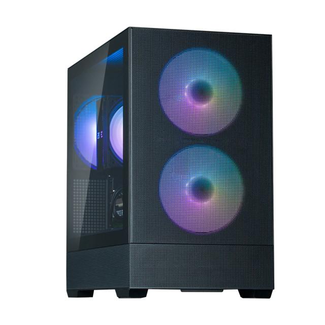 Кутия Zalman P30 AIR Black, Mini Tower, Tempered Glass, 1 x USB 3.1 Type-C, 1 x USB 3.0, HD Audio x 1, mATX / Mini-ITX