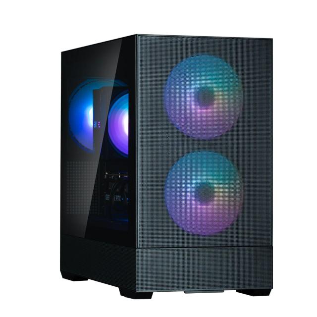 Кутия Zalman P30 AIR Black, Mini Tower, Tempered Glass, 1 x USB 3.1 Type-C, 1 x USB 3.0, HD Audio x 1, mATX / Mini-ITX