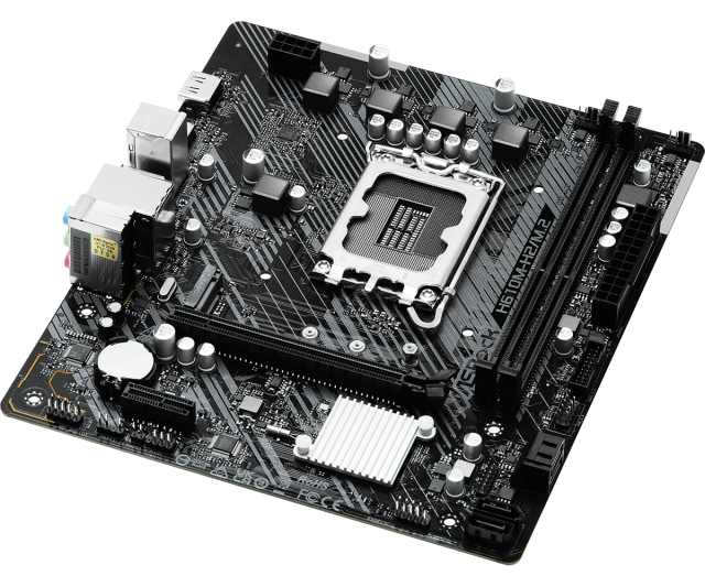 Дънна платка ASRock H610M-H2/M.2, H610, LGA1700, DDR4, PCI-E 4.0, 1x M.2 slot, 4x SATA 6Gb/s, 2x USB 3.2 Gen 1, 2x HDMI, microATX