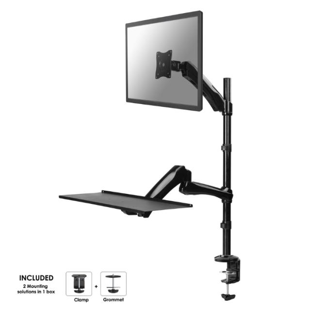 Стойка Neomounts by NewStar Flat Screen, Keyboard & Mouse Desk Mount (clamp)