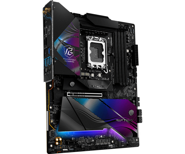 Дънна платка ASRock Z890 RIPTIDE WIFI, LGA1851, 4 x DDR5, PCIe 5.0, 1 x Blazing M.2 NVMe, 4 x Hyper M.2 NVMe, 4 x SATA3 6.0 Gb/s, Wi-Fi 7, Bluetooth 5.4, HDMI, ATX