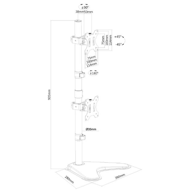 Стойка Neomounts by NewStar Flat Screen Desk Mount (stand)