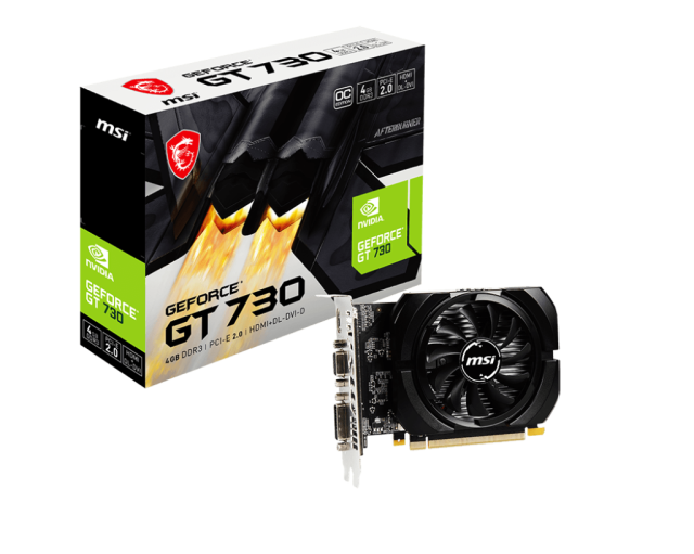 Видео карта MSI NVIDIA GeForce GT 730 4GB, 64-bits, VGA, DVI, HDMI