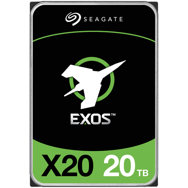 Твърд диск Seagate Exos X20 20TB, SATA 6Gb/s, 7200 rpm, 256MB, 3.5"(8.89 cm)