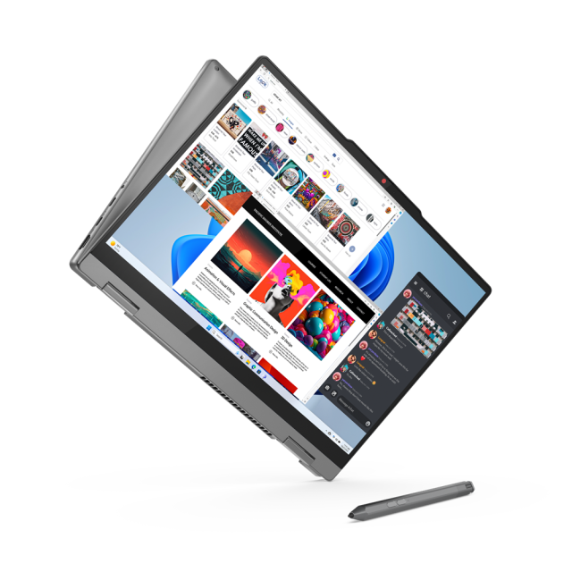 Лаптоп Lenovo IdeaPad 5 2-in-1 14IRH9, Intel Core i5-13420H 8C (2.1/4.6GHz, 12MB Cache), 14" (35.56cm) WUXGA IPS Glare Touchscreen Display, 16GB LPDDR5X, 512GB SSD NVMe, 2x USB 3.2 Gen 2 Type-C, HDMI, Windows 11 Home