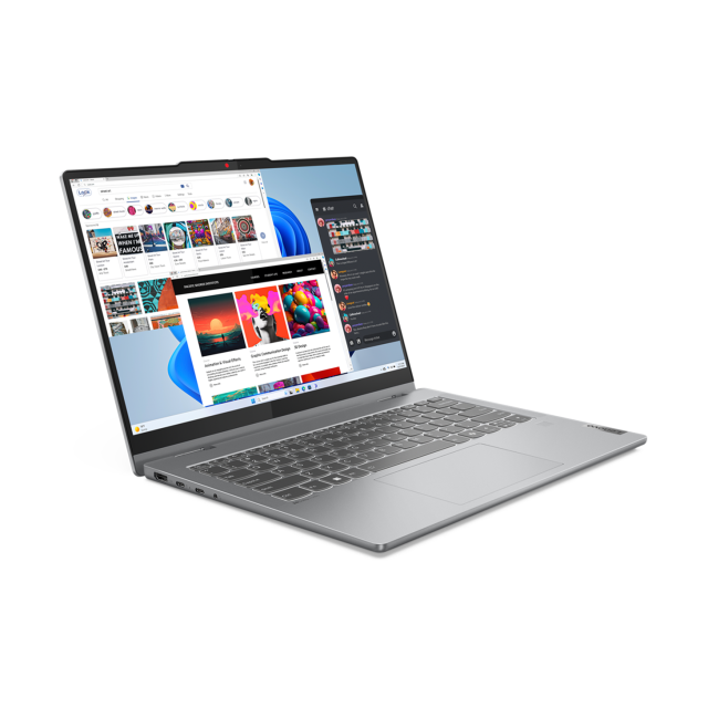 Лаптоп Lenovo IdeaPad 5 2-in-1 14IRH9, Intel Core i5-13420H 8C (2.1/4.6GHz, 12MB Cache), 14" (35.56cm) WUXGA IPS Glare Touchscreen Display, 16GB LPDDR5X, 512GB SSD NVMe, 2x USB 3.2 Gen 2 Type-C, HDMI, Windows 11 Home