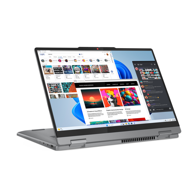 Лаптоп Lenovo IdeaPad 5 2-in-1 14IRH9, Intel Core i5-13420H 8C (2.1/4.6GHz, 12MB Cache), 14" (35.56cm) WUXGA IPS Glare Touchscreen Display, 16GB LPDDR5X, 512GB SSD NVMe, 2x USB 3.2 Gen 2 Type-C, HDMI, Windows 11 Home