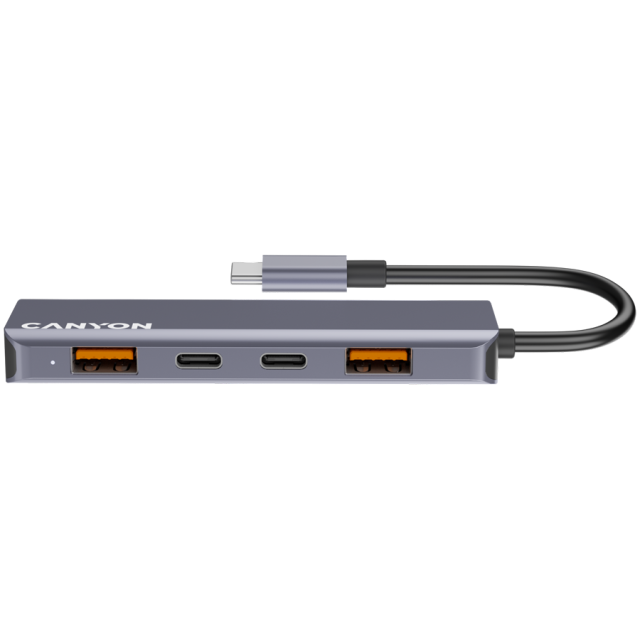 Хъб CANYON DS-18 5in1 USB Type-C Grey