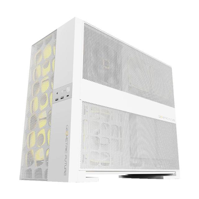 Кутия Geometric Future Model 5 Vent White, Middle Tower, 1 x USB 3.2 Gen 2 Type-C, 2 x USB 3.0, HD Audio x 1, EATX / ATX / mATX / Mini-ITX