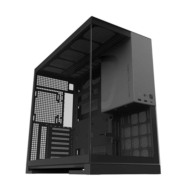 Кутия Geometric Future Model 5 Black, Middle Tower, 1 x USB 3.2 Gen 2 Type-C, 2 x USB 3.0, HD Audio x 1, EATX / ATX / mATX / Mini-ITX