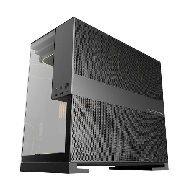 Кутия Geometric Future Model 5 Black, Middle Tower, 1 x USB 3.2 Gen 2 Type-C, 2 x USB 3.0, HD Audio x 1, EATX / ATX / mATX / Mini-ITX